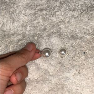 Big pearl earrings worn once come with backs